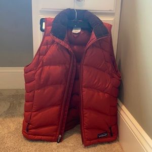 red Patagonia vest